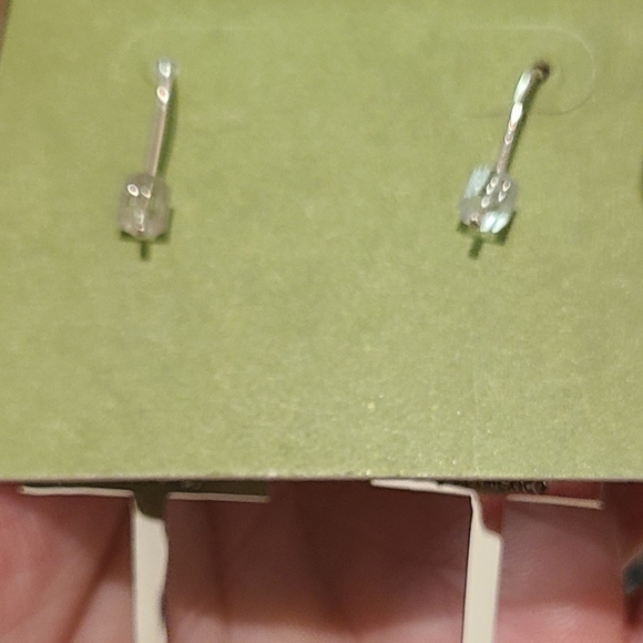 SEED & SAGE STERLING SILVER SIMPLE CROSS RELIGIOUS EARRINGS - Picture 8 of 8